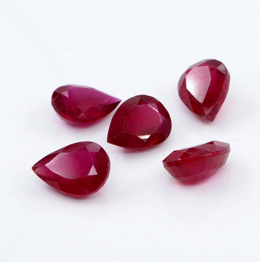 Natural Bangkok Ruby Calibrated Pears | 8x11mm & 9x12mm