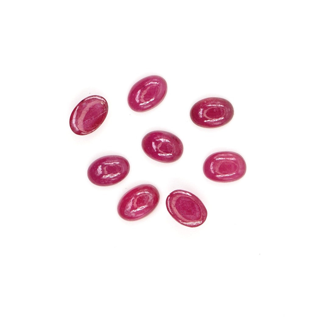 Natural Bangkok Ruby Calibrated Cabochon Ovals | 3x5mm & 4x6mm