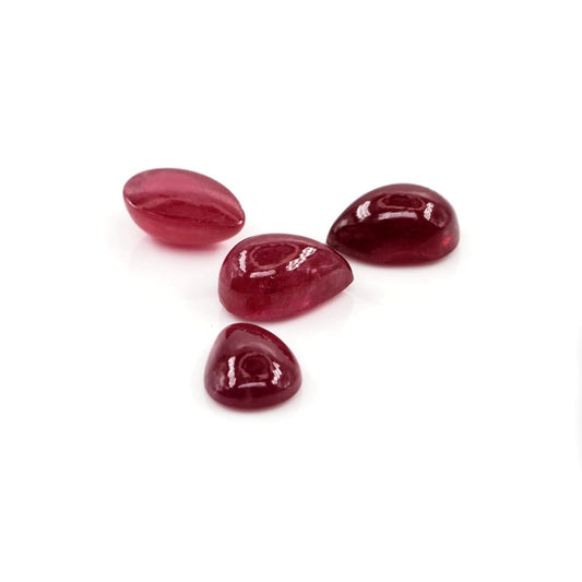 Natural Bangkok Ruby Calibrated Cabochon Pears | 6x9mm & 7x10mm