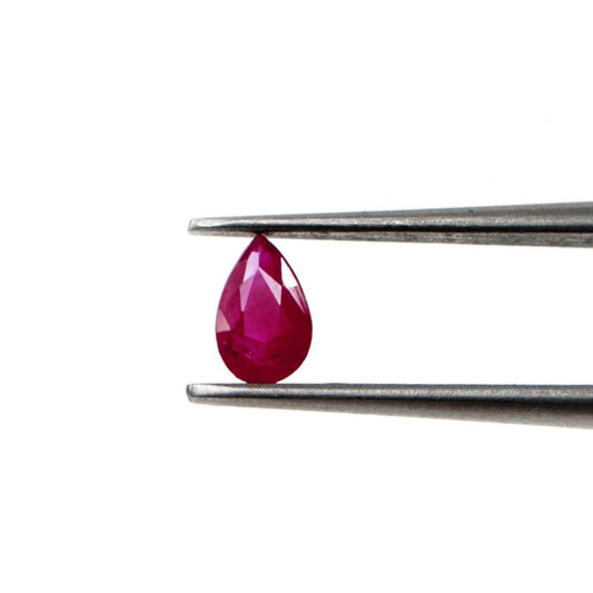 Natural Untreated Mozambique Ruby Calibrated Pears | 3x5mm & 4x6mm