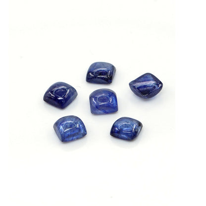 Natural Bangkok Blue Sapphire Calibrated Cabochon Squares | 5mm & 6mm