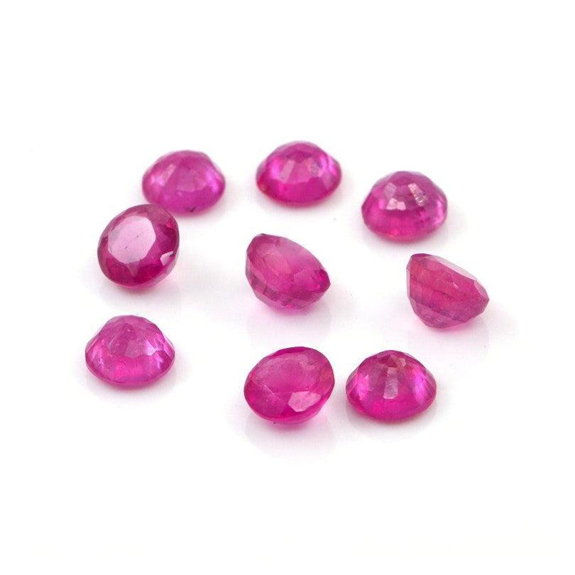 Natural Bangkok Ruby Calibrated Rounds | 5mm & 5.5mm