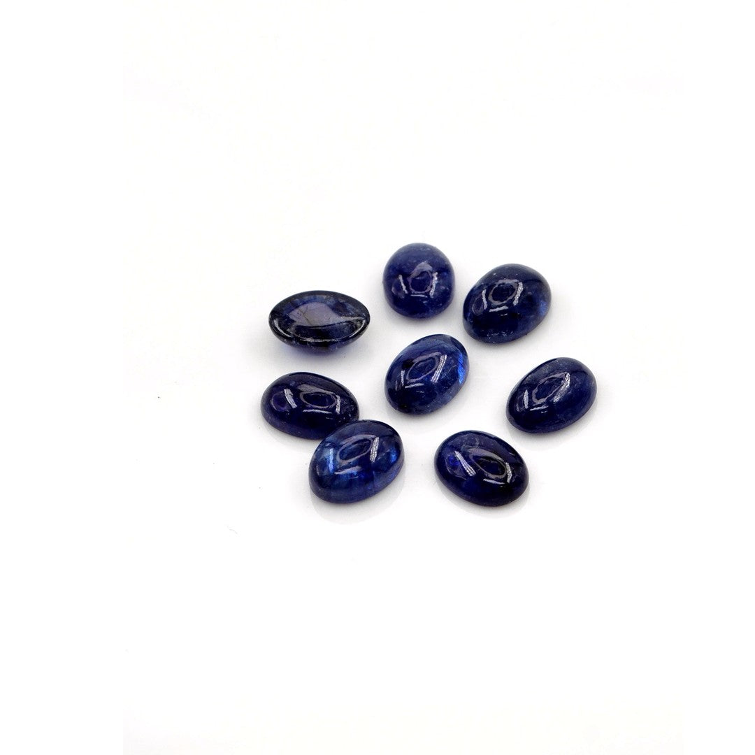 Natural Bangkok Blue Sapphire Calibrated Cabochon Ovals | 5x7mm & 6x8mm