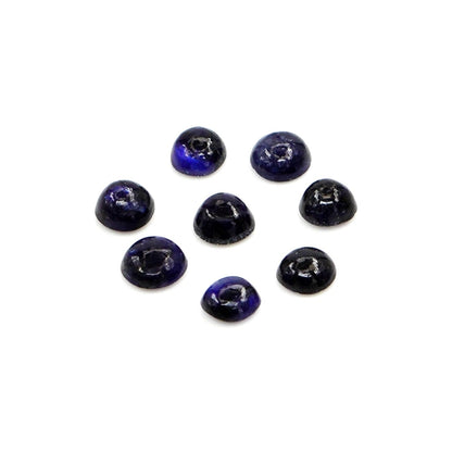 Natural Bangkok Blue Sapphire Calibrated Cabochon Rounds | 3mm & 3.5mm