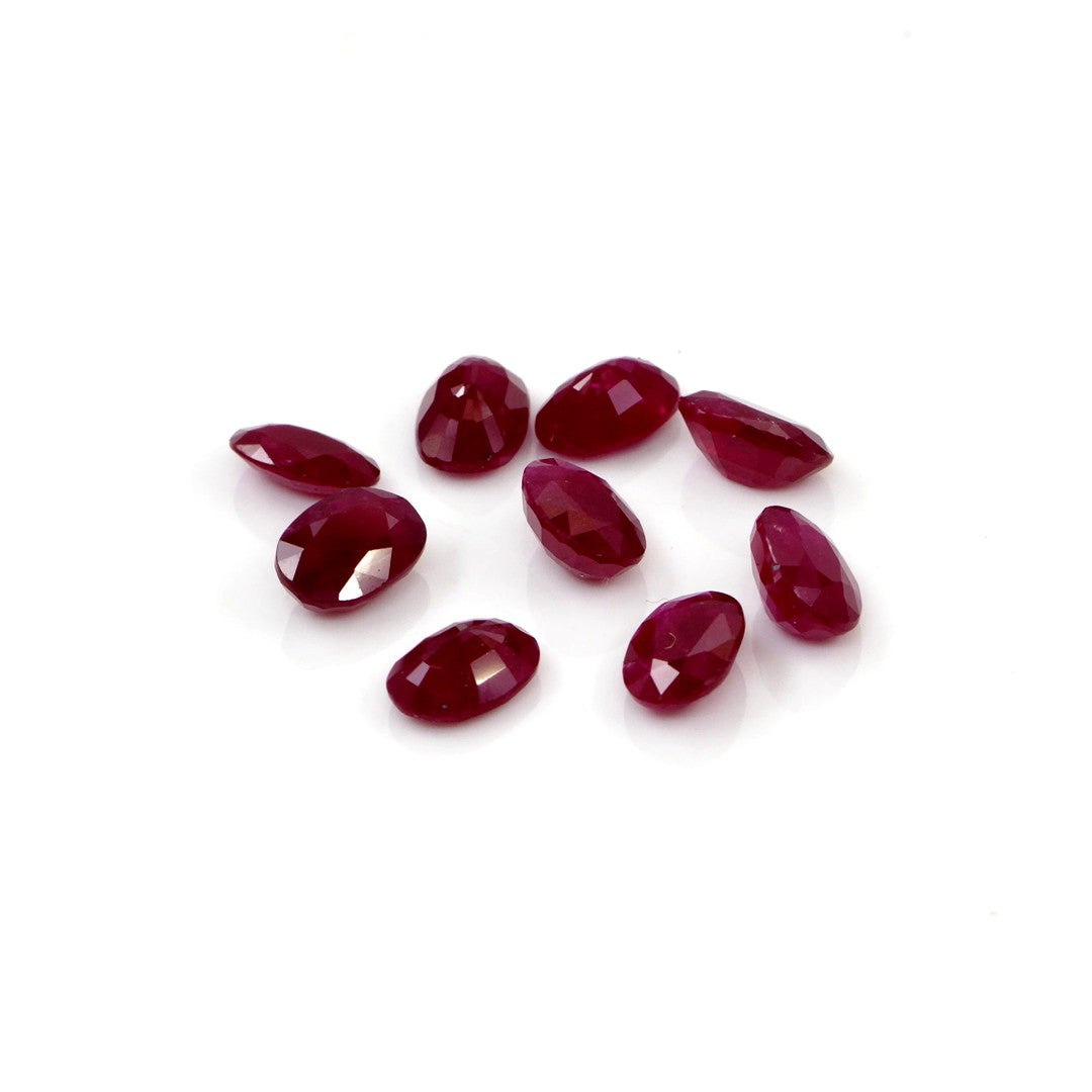 Natural Untreated Mozambique Ruby Calibrated Ovals | 3x5mm & 4x6mm