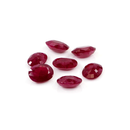 Natural Untreated Mozambique Ruby Calibrated Ovals | 5x7mm & 6x8mm