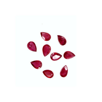 Natural Bangkok Ruby Calibrated Pears | 3x5mm & 4x6mm