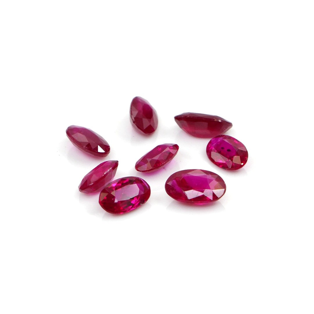 Natural Untreated Mozambique Ruby Calibrated Ovals | 3x5mm & 4x6mm