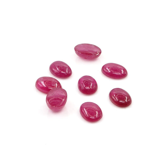 Natural Bangkok Ruby Calibrated Cabochon Ovals | 3x5mm & 4x6mm