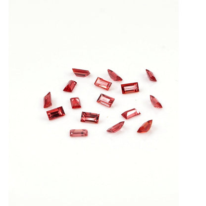 Natural Untreated Red Sapphire Calibrated Baguettes | 1.5x3mm