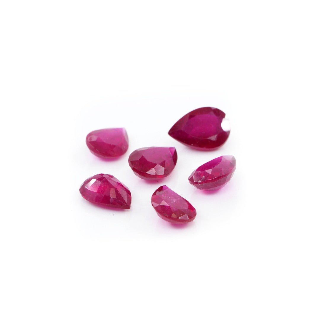 Natural Bangkok Ruby Calibrated Pears | 9x13mm & 10x15mm