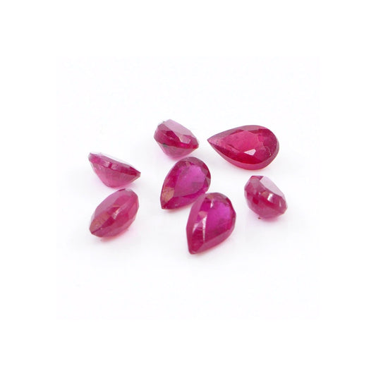 Natural Bangkok Ruby Calibrated Pears | 3x5mm & 4x6mm