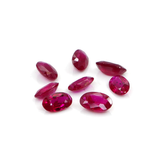 Natural Untreated Mozambique Ruby Calibrated Ovals | 3x5mm & 4x6mm