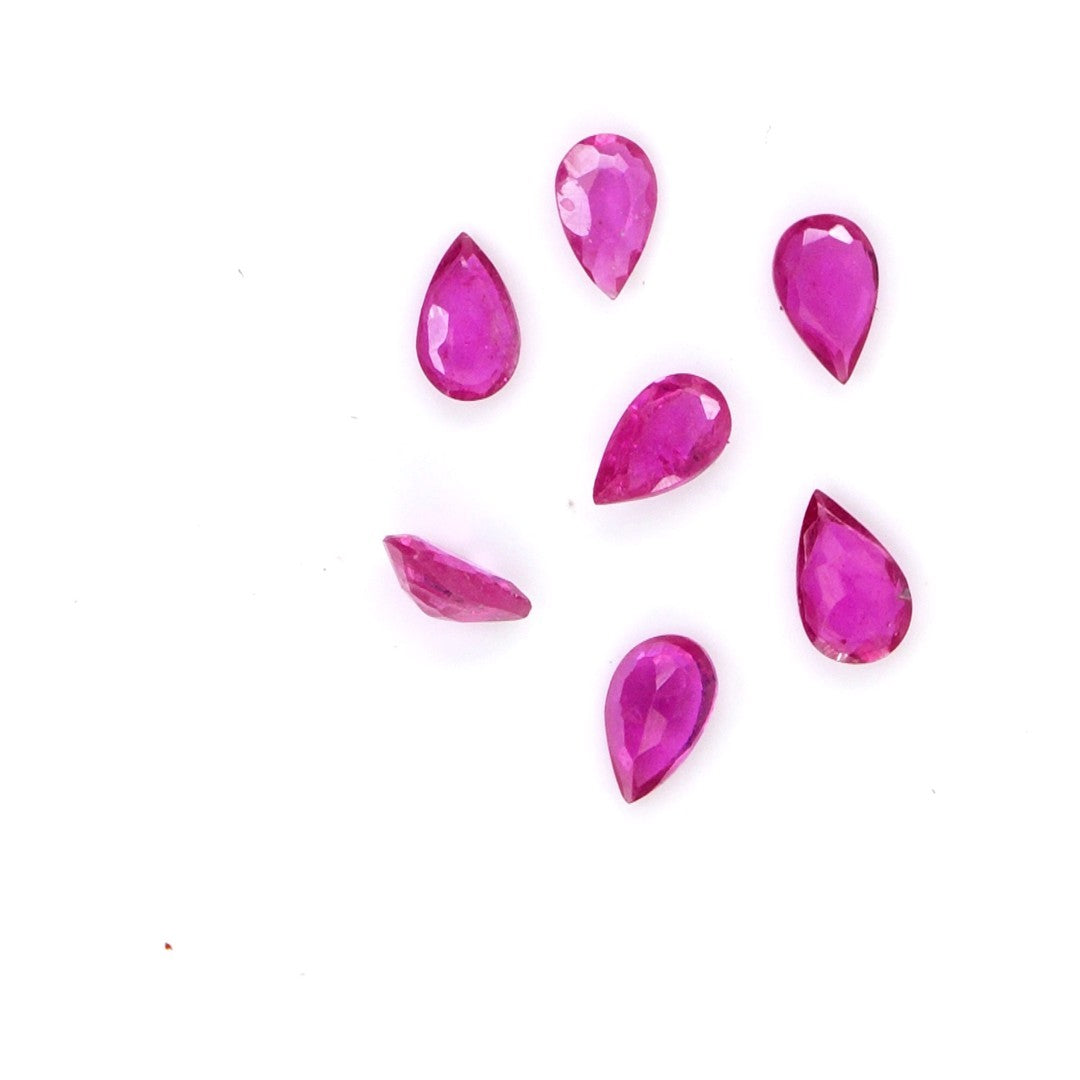 Natural Bangkok Ruby Calibrated Pears | 3x5mm & 4x6mm