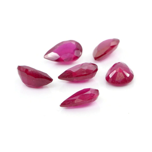 Natural Bangkok Ruby Calibrated Pears | 8x11mm & 9x13mm