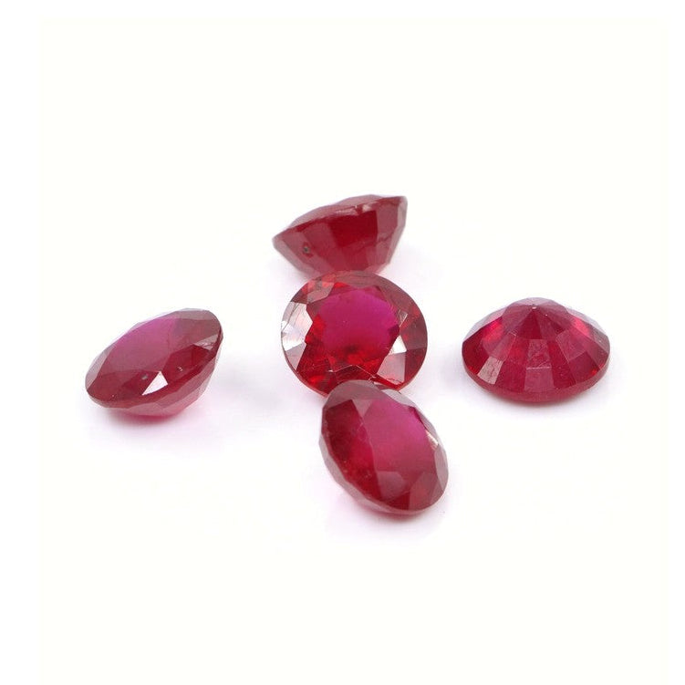 Natural Bangkok Ruby Calibrated Rounds | 8mm & 9mm