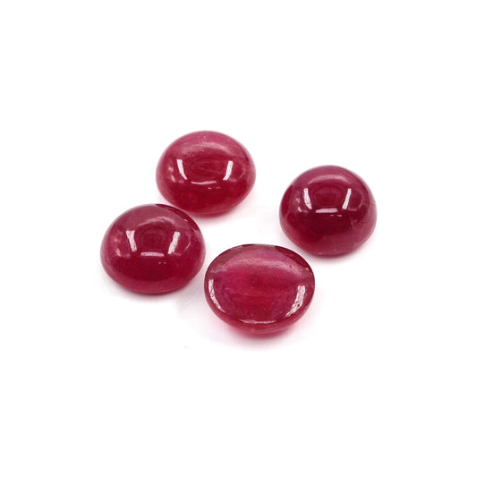 Natural Bangkok Ruby Calibrated Cabochon Rounds | 11mm & 12mm