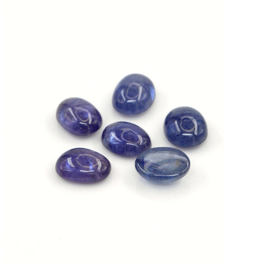 Natural Bangkok Blue Sapphire Calibrated Cabochon Ovals | 7x9mm & 8x10mm