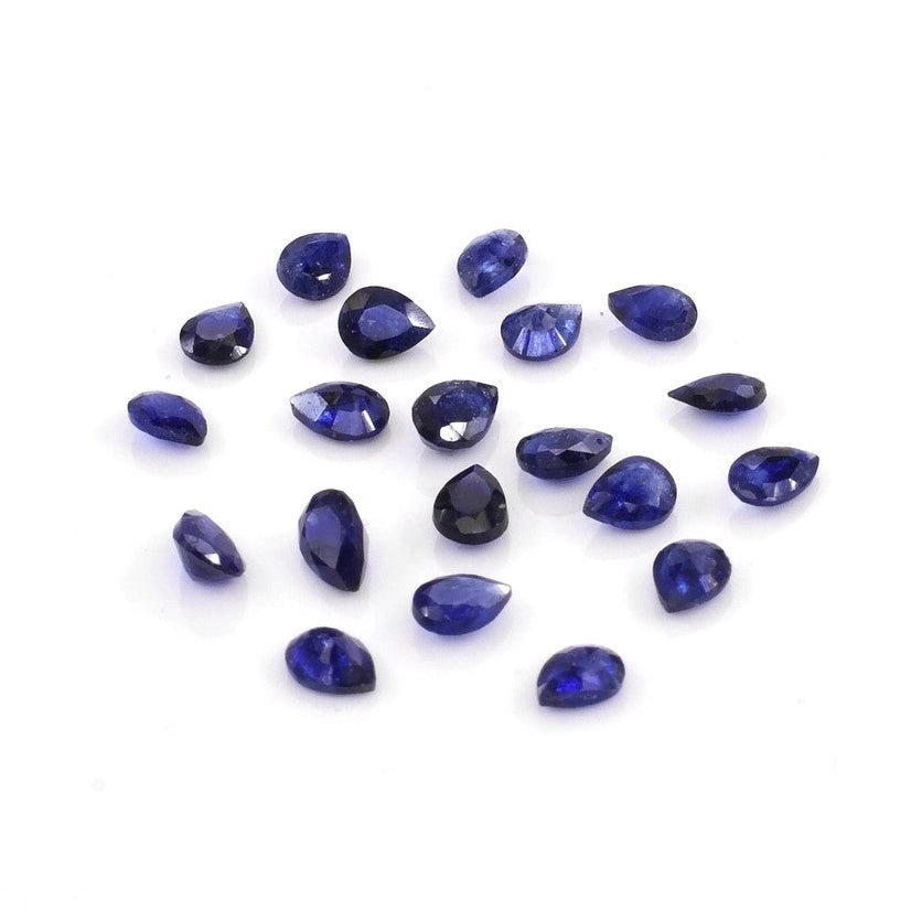 Natural Bangkok Blue Sapphire Calibrated Pears | 3x4mm & 4x5mm