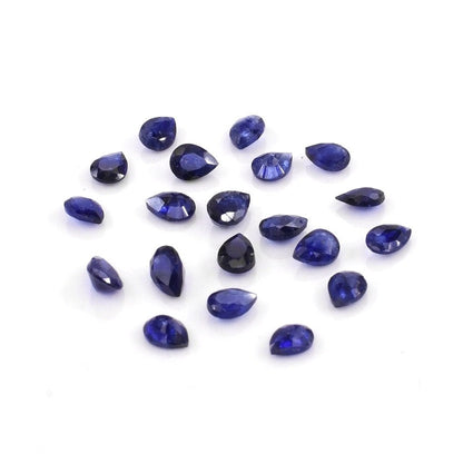 Natural Bangkok Blue Sapphire Calibrated Pears | 3x4mm & 4x5mm