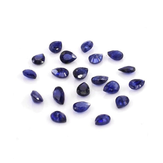 Natural Bangkok Blue Sapphire Calibrated Pears | 3x4mm & 4x5mm