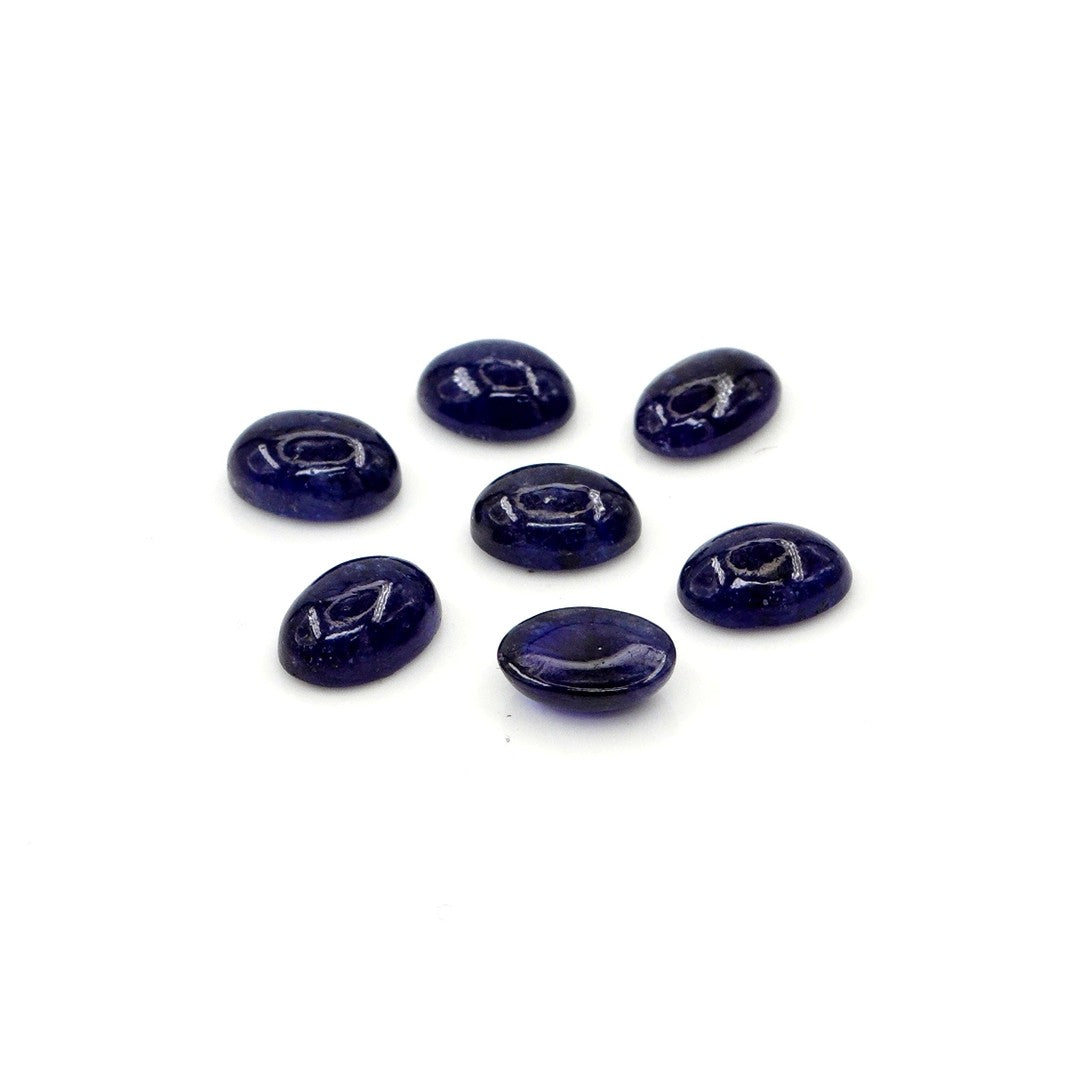 Natural Bangkok Blue Sapphire Calibrated Cabochon Ovals | 5x7mm & 6x8mm