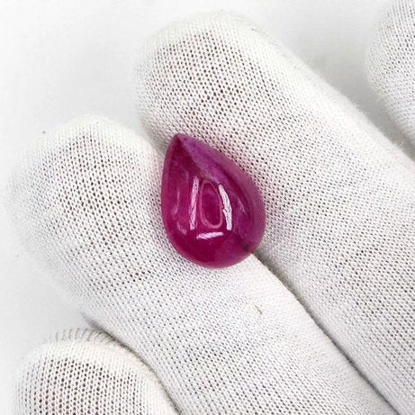 Natural Bangkok Ruby Cabochon Pears | 13.29cts