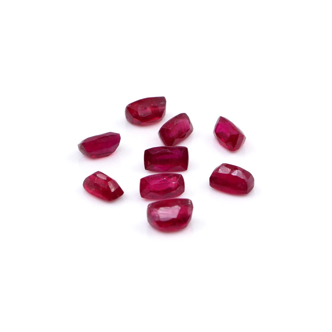 Natural Bangkok Ruby Calibrated Long Cushion | 3x5mm & 4x6mm