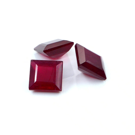 Natural Bangkok Ruby Calibrated Squares | 8mm & 9mm