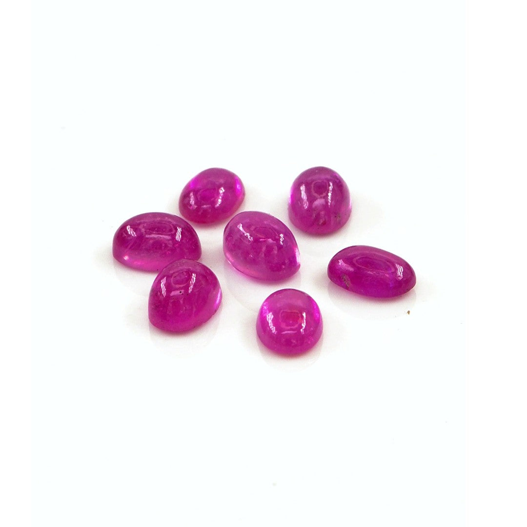 Natural Bangkok Ruby Calibrated Cabochon Ovals | 3x5mm & 4x6mm