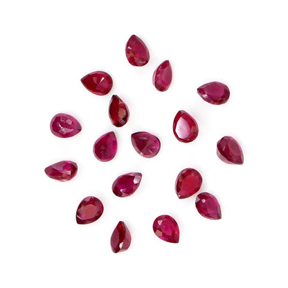 Natural Bangkok Ruby Calibrated Pears | 3x4mm & 4x5mm