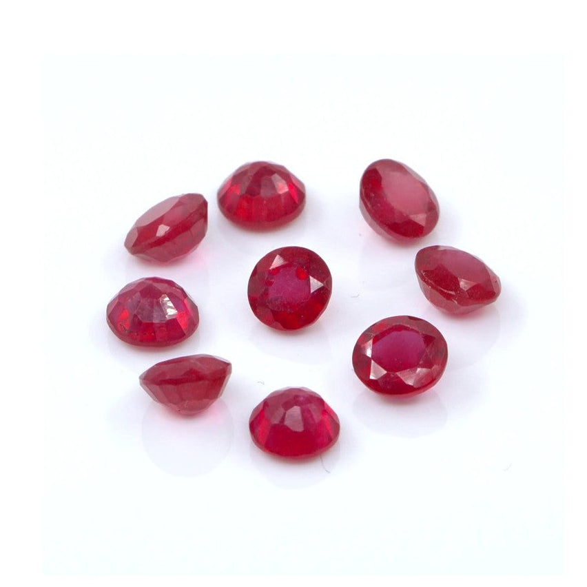 Natural Bangkok Ruby Calibrated Rounds | 4mm & 4.5mm