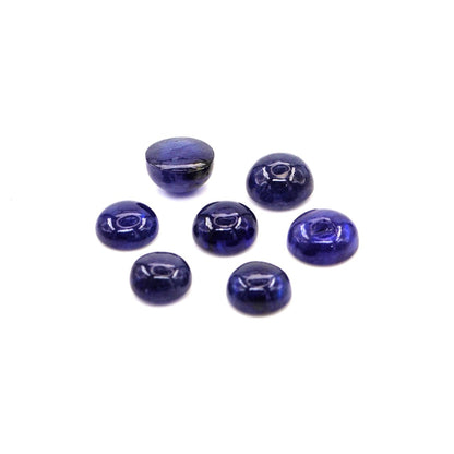 Natural Bangkok Blue Sapphire Calibrated Cabochon Rounds | 7mm & 8mm