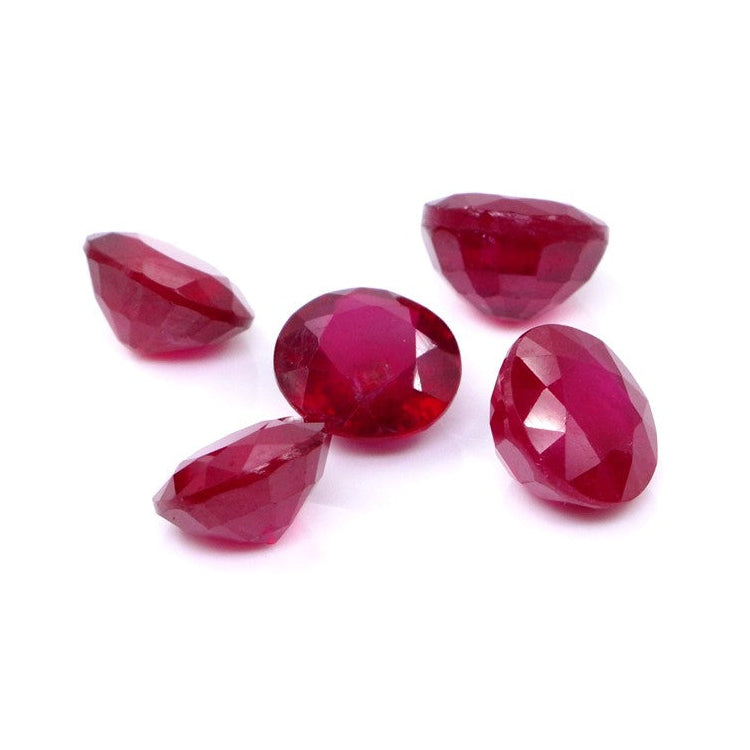 Natural Bangkok Ruby Calibrated Rounds | 7mm & 8mm