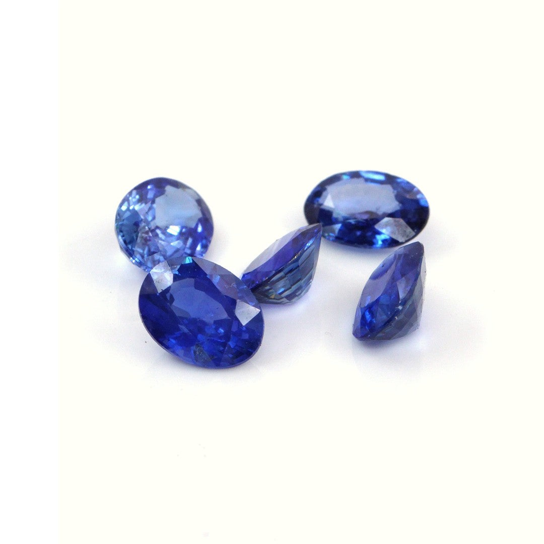 Natural Untreated Bangkok Blue Sapphire Calibrated Ovals | 5x7mm & 6x8mm