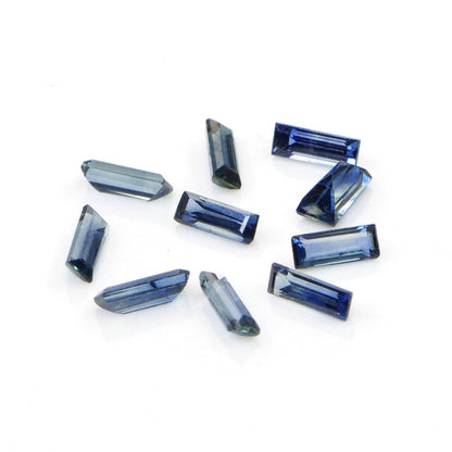 Natural Untreated Blue Sapphire Calibrated Baguettes | 2.5x4mm & 1.5x4mm