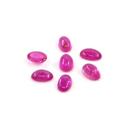Natural Bangkok Ruby Calibrated Cabochon Ovals | 2x4mm