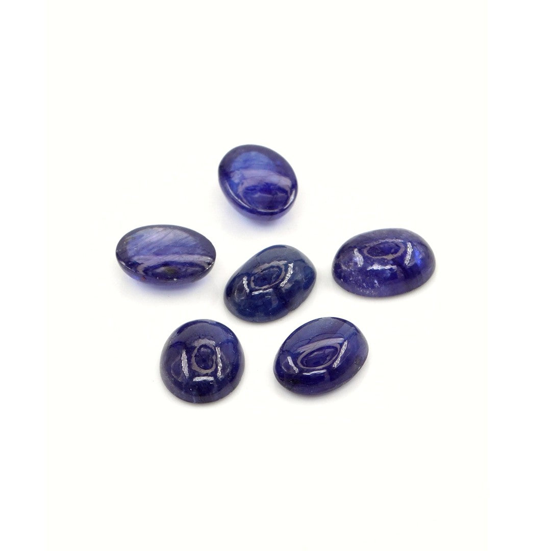 Natural Bangkok Blue Sapphire Calibrated Cabochon Ovals | 7x9mm & 8x10mm