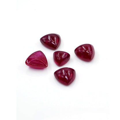 Natural Bangkok Ruby Calibrated Cabochon Trillions | 11mm