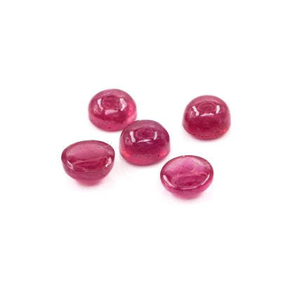 Natural Bangkok Ruby Calibrated Cabochon Rounds | 9mm & 10mm
