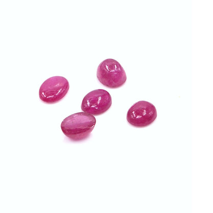 Natural Bangkok Ruby Calibrated Cabochon Ovals | 3x4mm & 4x5mm
