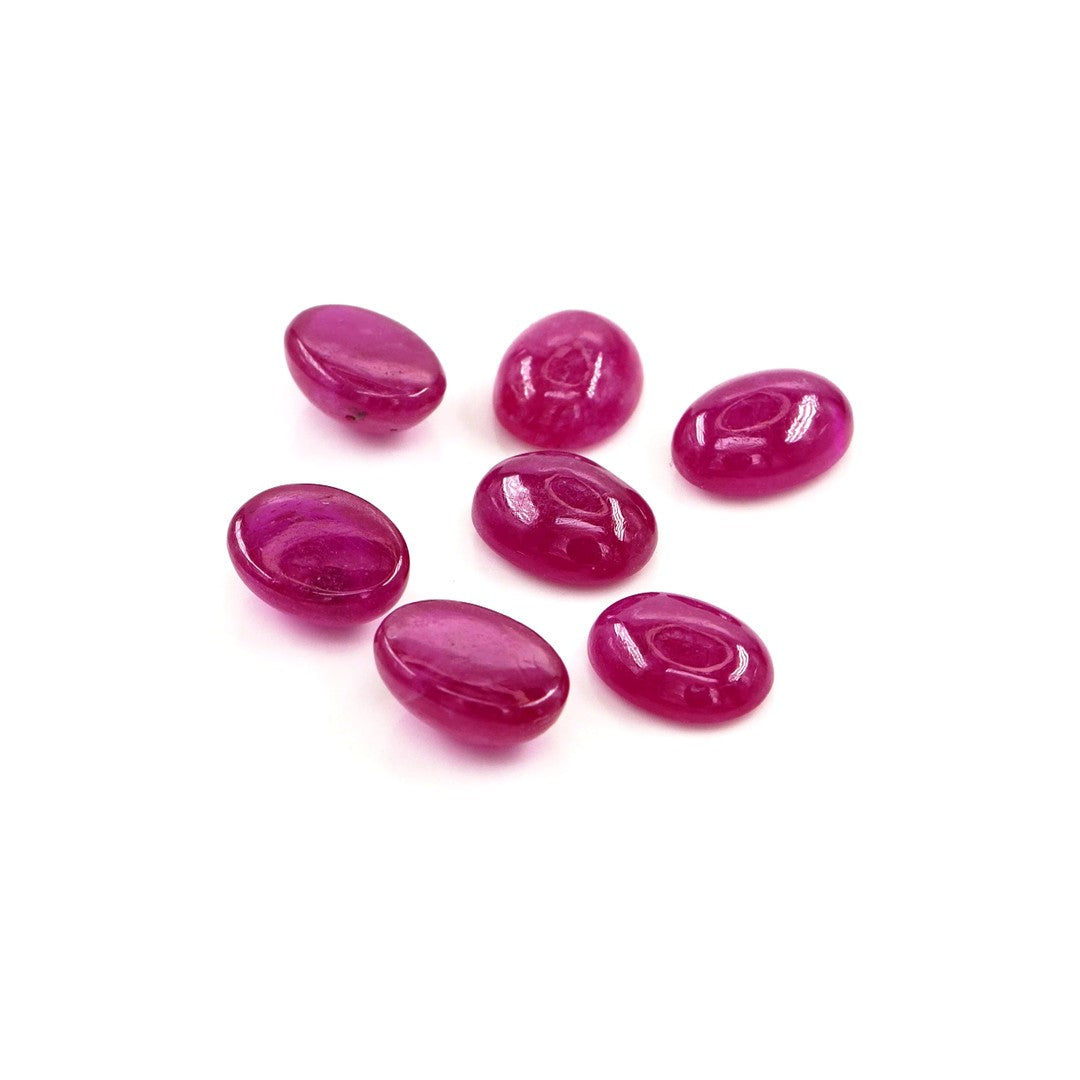 Natural Bangkok Ruby Calibrated Cabochon Ovals | 5x7mm & 6x8mm