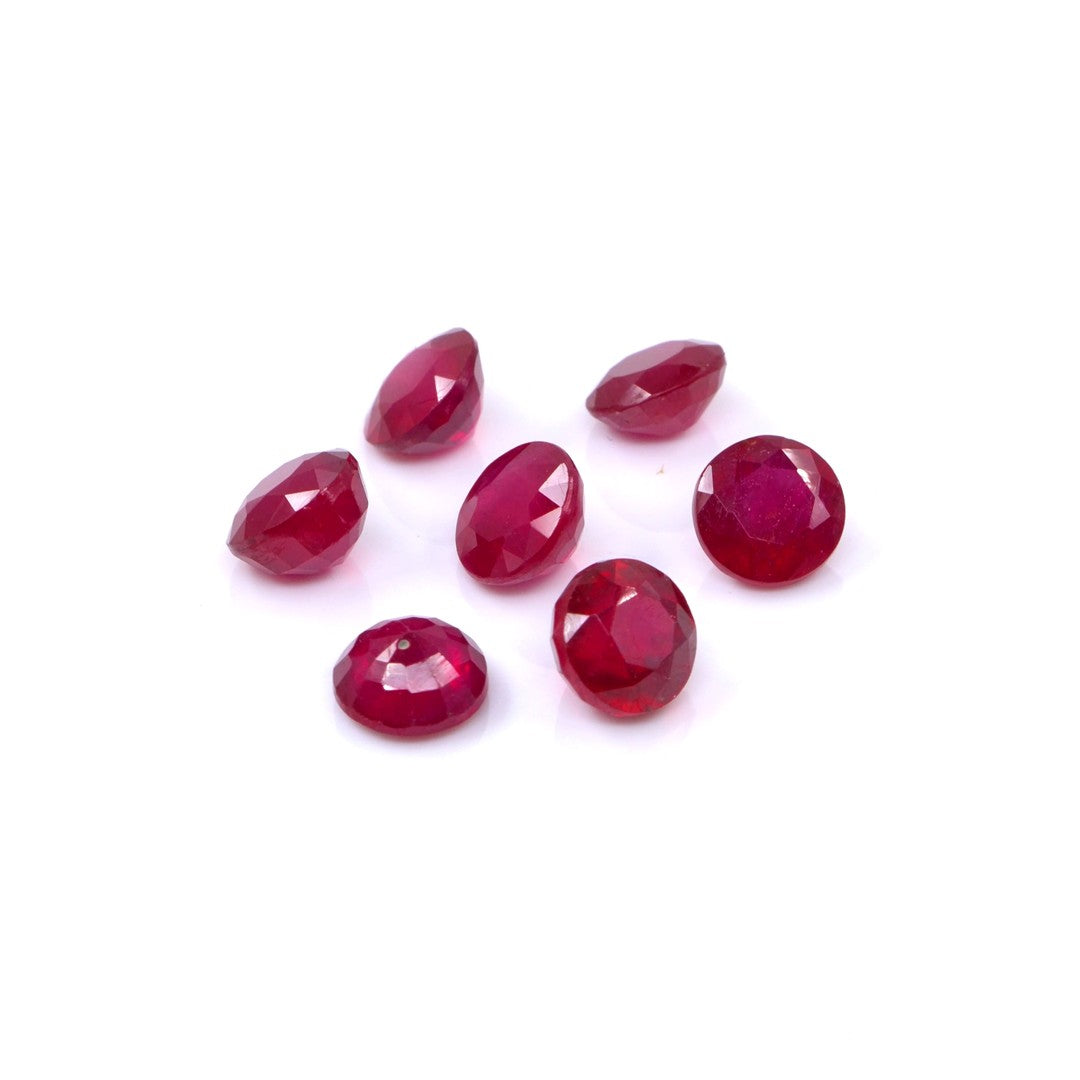 Natural Bangkok Ruby Calibrated Rounds | 6mm & 7mm