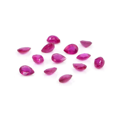 Natural Bangkok Ruby Calibrated Pears | 2x3mm & 2.5x3.5mm