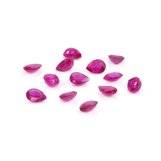 Natural Bangkok Ruby Calibrated Pears | 2x3mm & 2.5x3.5mm