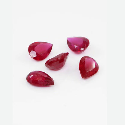Natural Bangkok Ruby Calibrated Pears | 8x11mm & 9x12mm