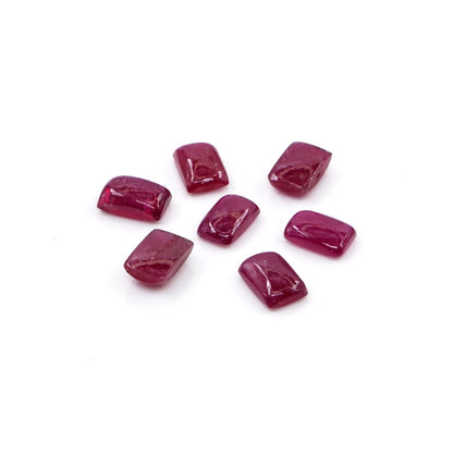 Natural Bangkok Ruby Calibrated Cabochon Long Cushions | 3x5mm & 4x6mm