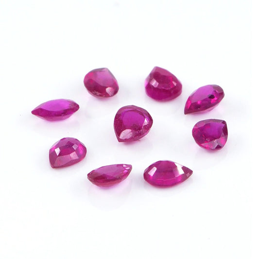 Natural Bangkok Ruby Calibrated Pears | 5x6mm & 6x7mm