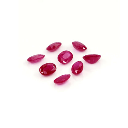 Natural Untreated Mozambique Ruby Calibrated Ovals | 3x5mm & 4x6mm