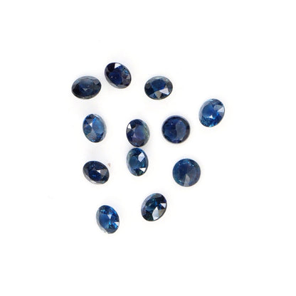 Natural Untreated Blue Sapphire Calibrated Rounds | 3mm & 3.5mm